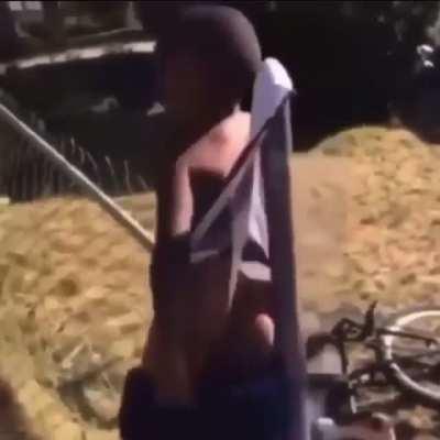 Dumbass kid was so bad had to give his ass a wedgie 🤦‍♂️