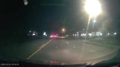 [OC] tailgater rear ends a cop and runs