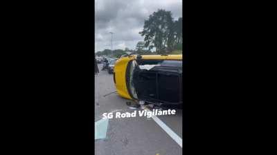 Dashcam + aftermath footage of crash