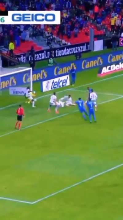 Goal keeper was on fire