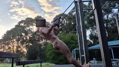 Keep working. Even if you have to find a public park to get your exercise! 