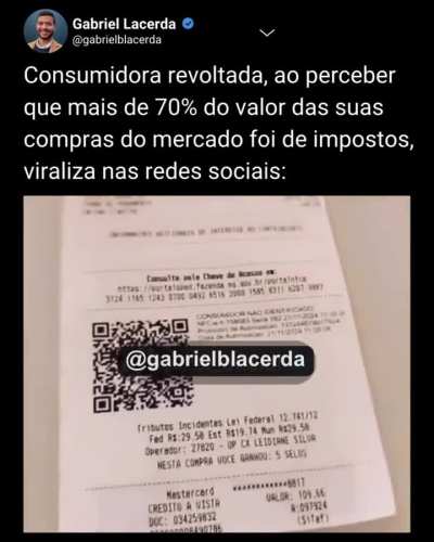 POVO NAO COME IMPOSTO, MAS O GOVERNO FEDERAL SIM!