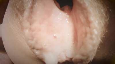 My wife taking my big cock and gets a nice creamy load inside which she then shows me