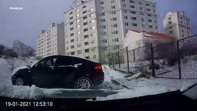 Good reactions caught on dashcam