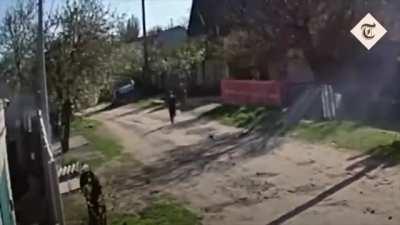 Ukrainian kids find an abandoned RPG & accidentally fire it…