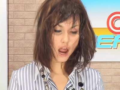 Bukkake News Reporter Maria Ozawa excuses herself after swallowing a load