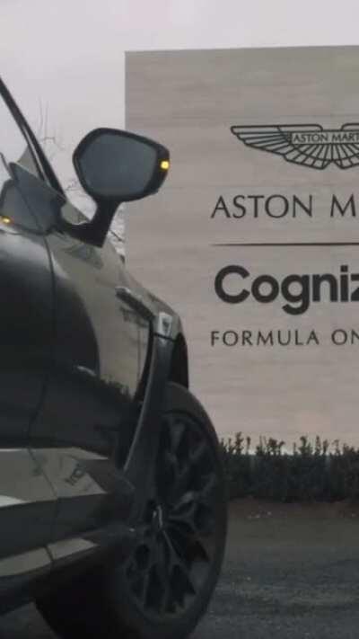 Sebastian Vettel first day in AM but it's The Office theme song