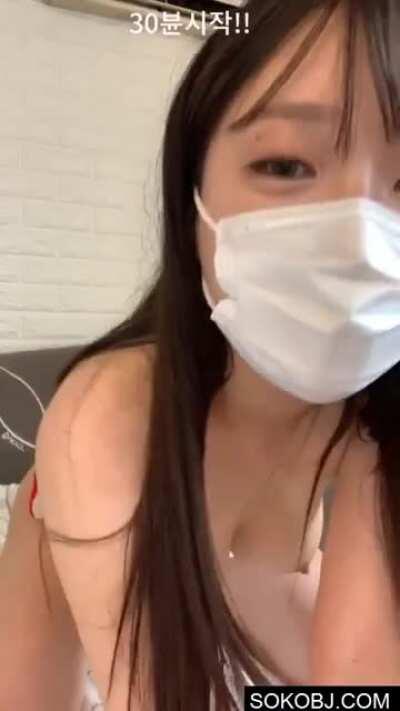 Cute Korean Amateur In Nurse Cosplay With Her Bouncing Tits