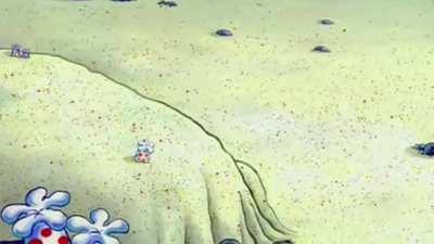 smol ame kicks squidward off a cliff