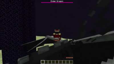 I put a saddle on the ender dragon using command blocks