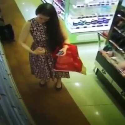 In the perfume aisle