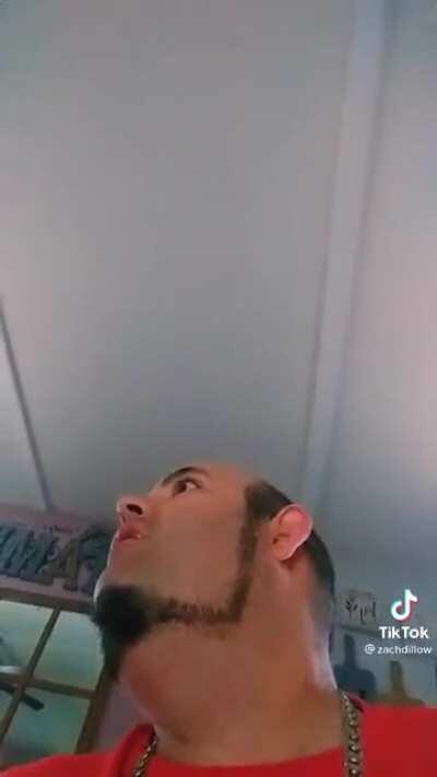 POV: You are a precious little human sniffed out and caught by vicious hounds who alert their master, The Red Giant. He places you in his palm to interrogate you on the magic beans you planted to reach his abode.