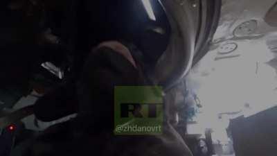 RU pov: Combined POV and drone footage of a T-72B3M working in the forests near Kreminna. At the end a direct hit is seen on the tank but it fails to penetrate.