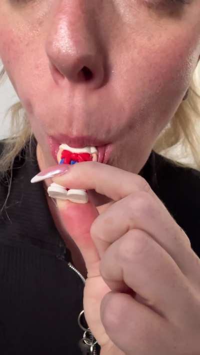 Licking you before eating you is just to make you relax and surrender of your own free will.