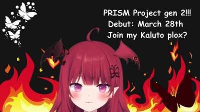 Konnichiwassupp!!!!! I'm Araka Luto, soon to be demon queen of another dimension and I have joined PRISM Project as a 2nd gen >:3 Imma recruiting members for my Kaluto so come get inducted at my debut on March 28th!!!!!!!!!!!!