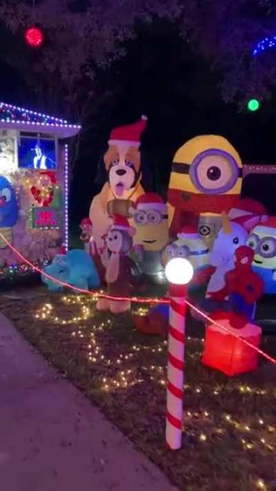 These Christmas light decorations in my neighborhood in Orlando, FL