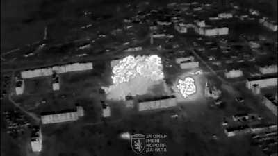 RU POV: Russian TOS MLRS attack on positions of the Ukrainian Armed Forces in Chasiv Yar