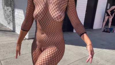 what would you do if you saw me wearing just a fishnet in public