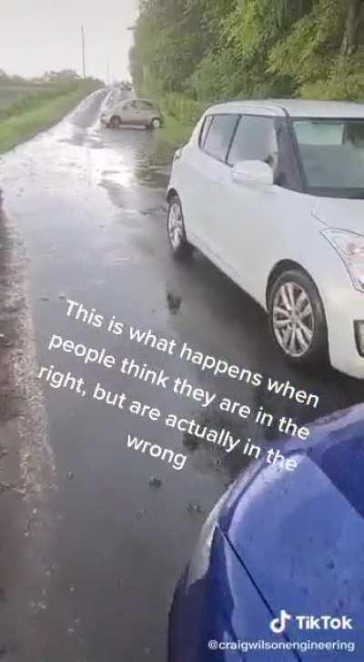 A fragile ego stops a woman from admitting she is clearly wrong