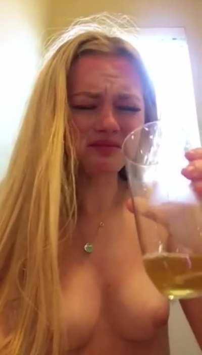 Doing her punishment