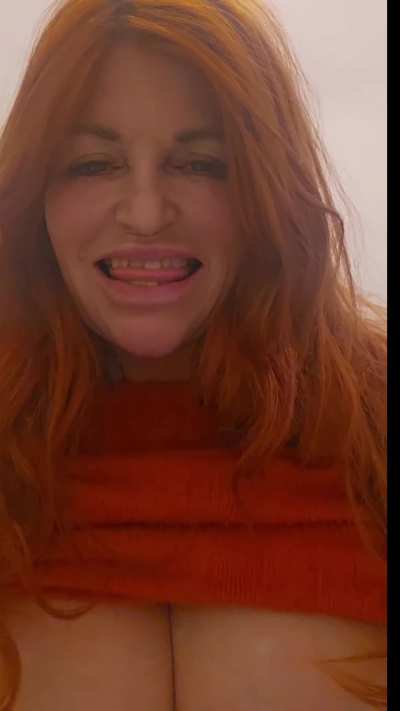 I am 56yo and I am standing in the bathroom of a restaurant to show you my big soft boobs - I absolutely love getting older and caring less about other people's negative judgment. 