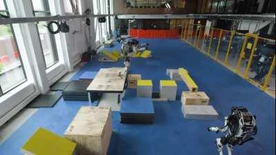 A lot of people thought the BD parkour video posted awhile ago looked “too good” and had to be CGI, here’s a little behind the scenes…