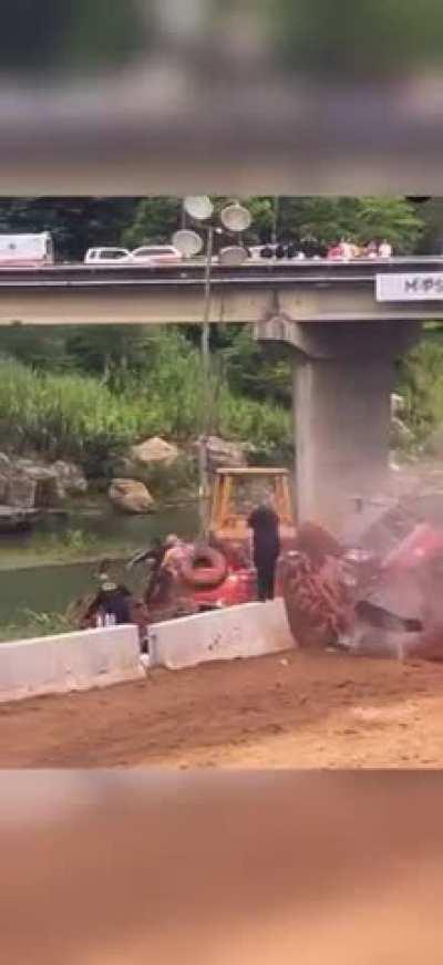 Spectators are hit after a event goes wrong