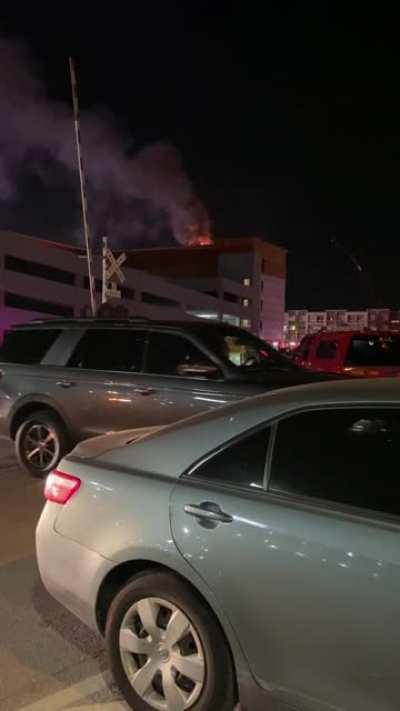 Video from Tulsa’s fire across from ONEOK Field. I understand this is an apartment building under construction. No one was injured.