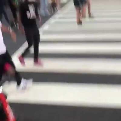 BLMers assault reporter filming in public street, rob her of her camera