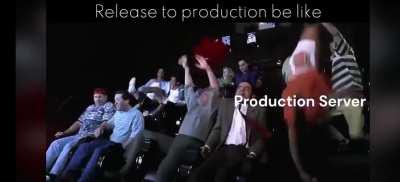 Release to production be like as senior vs junior