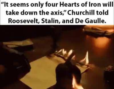 When they say the name of the video game in the game