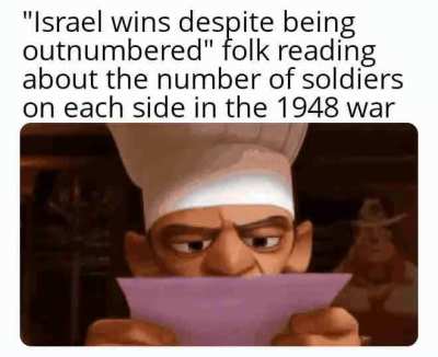 If you count the British they outnumbered the Arabs 1 to 3