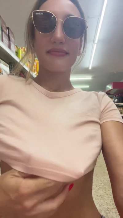 Couldn’t hold back... my first retail flashing in the middle of the store!