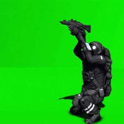 Trying to shoot something under you while on ladder be like