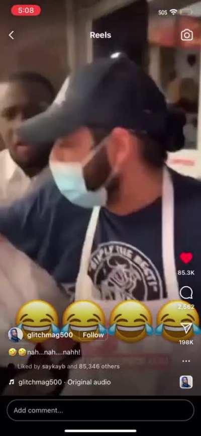 Bro literally embarrassed himself he should’ve just stopped😭😭