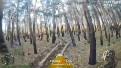 Russian fiber-optic drone hits a Ukrainian truck in the Kharkov direction