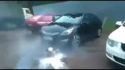 😭Lil dog got put on his back