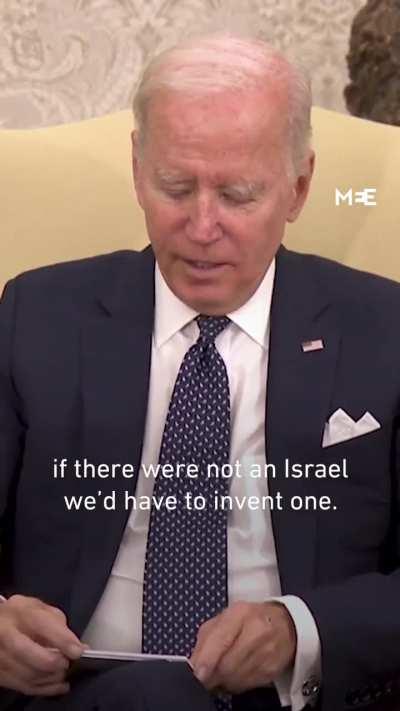 Joe Biden: “If Israel didn't exist, the US would have to invent one to protect US interests”