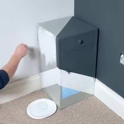 Painting a cabinet to look invisible