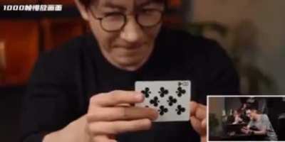 This magic trick in slow motion