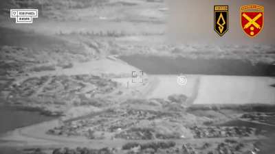 A recently declassified video shows The 43rd OABR reconnaissance drone unit coordinated with the Achilles drone unit to strike two Pantsir-s1 sams with FPV drones, unknown location or date, (Music from source)