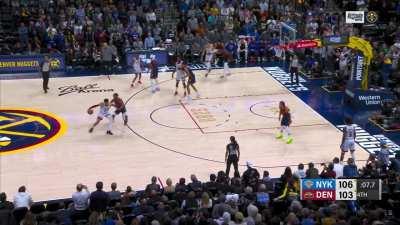 [Highlight] Quickley puts the clamps on Jamal Murray looking to tie the game and forces an airball