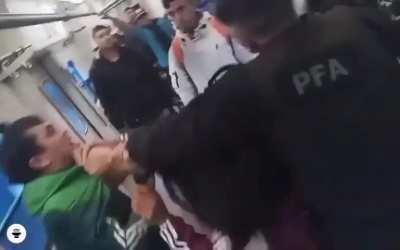 Tren San Martín: Mordió a un policía y se tiró del tren en movimiento para que no lo agarren