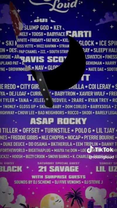 Rolling loud with some fye promo for Carti🔥