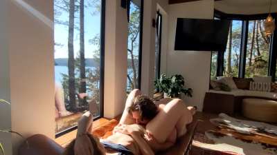 Pussy eating with epic PNW views.