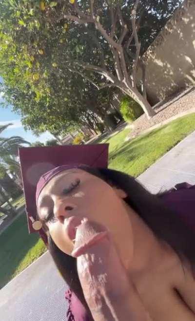 Her diploma isnt the only thing she received this day