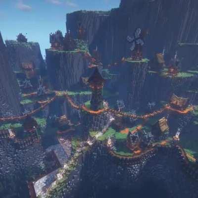 Timelapse of Cliff Town. by @timtenth_buildings