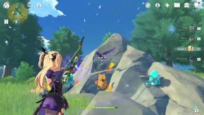 Alternate (and elite) way to harvest ore using Fischl!