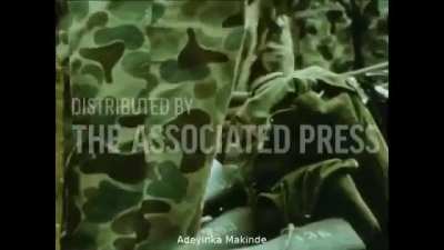 The Death of Belgian Mercenary Marc Goossens, Biafra War, 1968. (No sound)