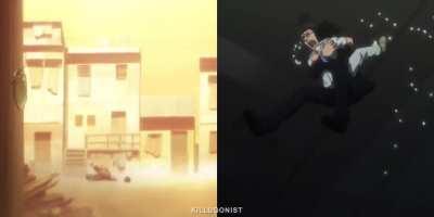 The parallel between the scene where leorio’s friend dies and the scene where leorio & gon reunite :/